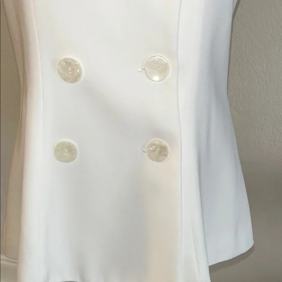 Anne Fontaine Elegant White Double-Breasted Blouse.Size 40 - Picture 3 of 10